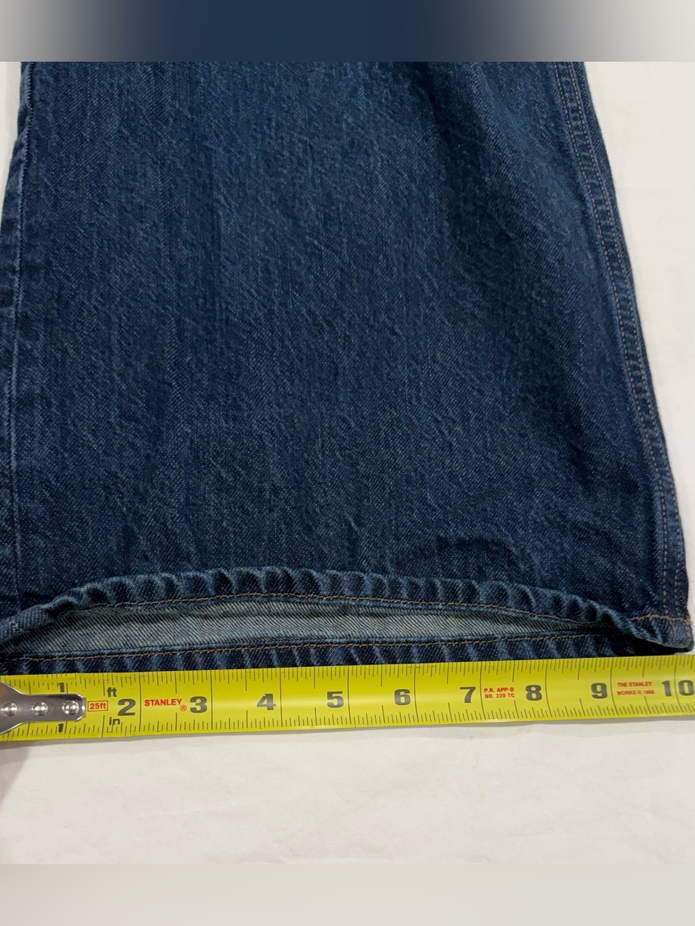 Abercrombie & Fitch Curve Love High Rise Wide Leg Dark Denim Jean 25/0 Short - Picture 4 of 9